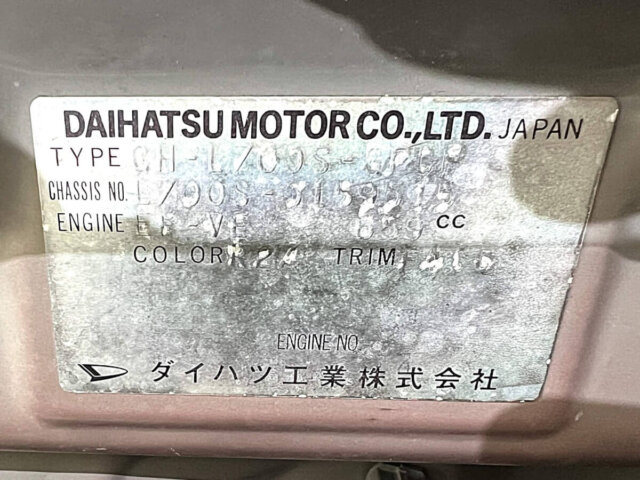 2000 DAIHATSU MIRA GINO
