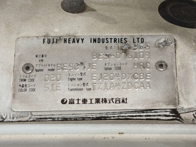 2000 SUBARU LEGACY B4