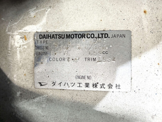 1999 DAIHATSU HIJET TRUCK