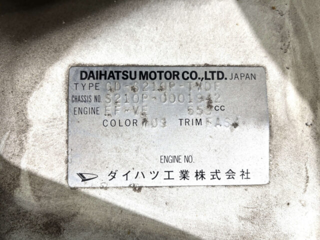 1999 DAIHATSU HIJET TRUCK