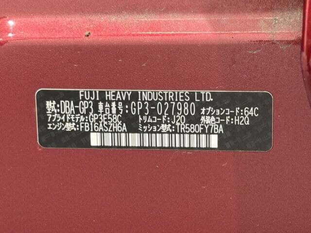 2016 SUBARU IMPREZA SPORT