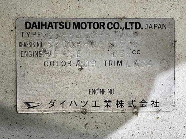 1999 DAIHATSU HIJET TRUCK